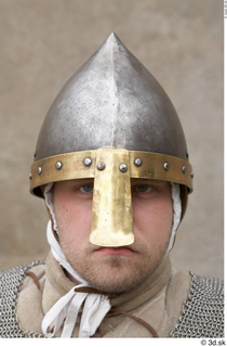 Photos Medieval Knight in mail armor 5 head helmet mail…